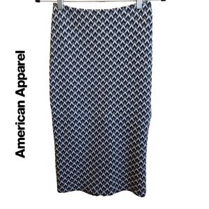 American Apparel Black and White Patterned Skirt